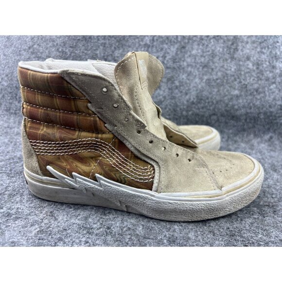 VANS Off The Wall SK8 Shoes Women's 6 Mid Top 72145 Bolt Liquid Biscotti - Picture 4 of 8